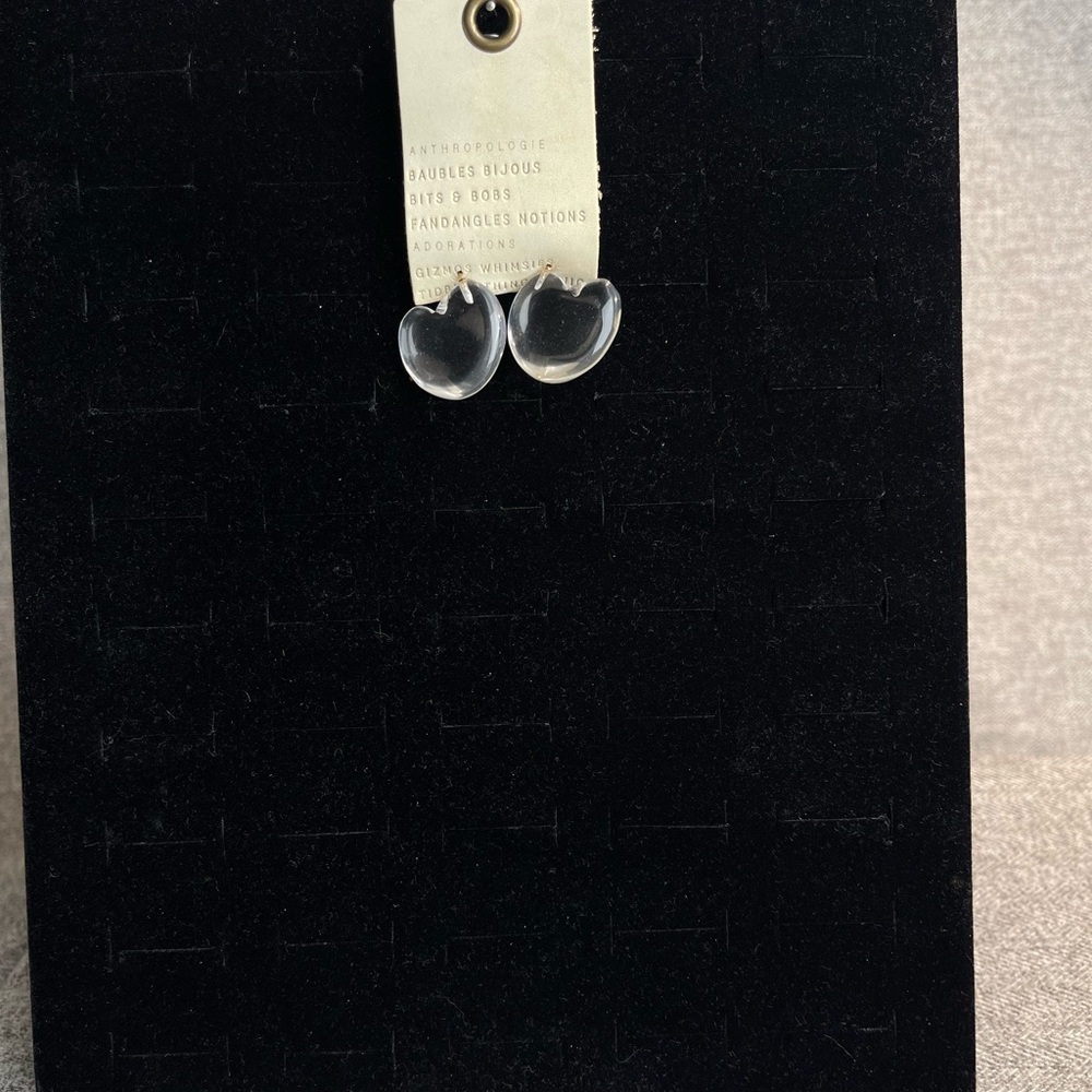 Anthropologie Curved Lucite Earrings. NWT